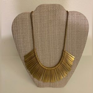 Stella & Dot Gold Metal Fringe Necklace